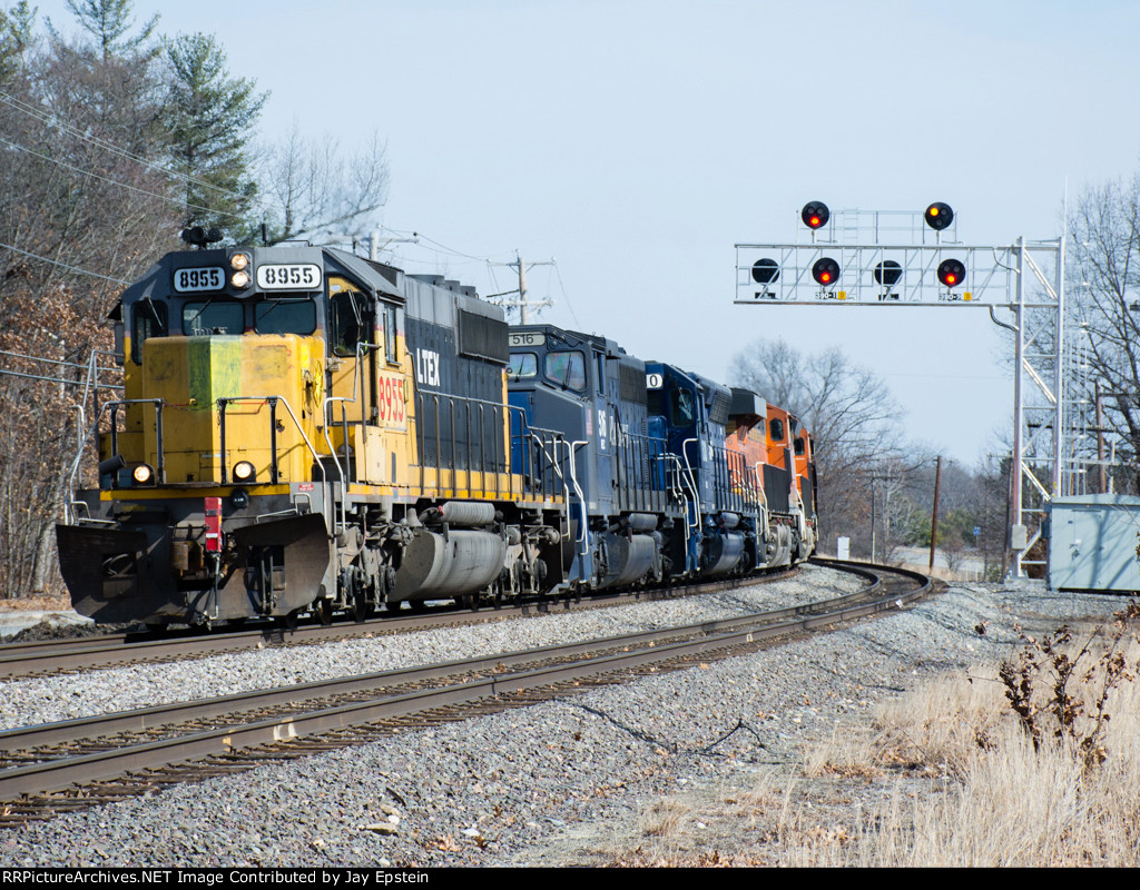 The Empty Grain Crawls west through Shirley 